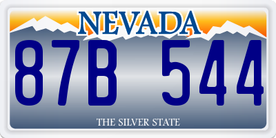 NV license plate 87B544