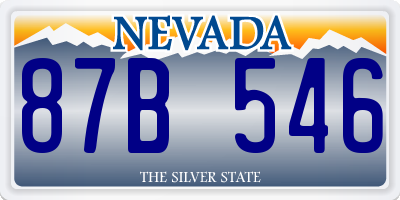 NV license plate 87B546