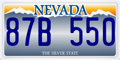 NV license plate 87B550