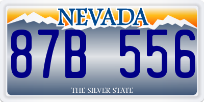 NV license plate 87B556