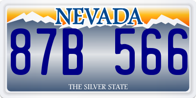 NV license plate 87B566