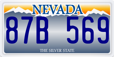 NV license plate 87B569