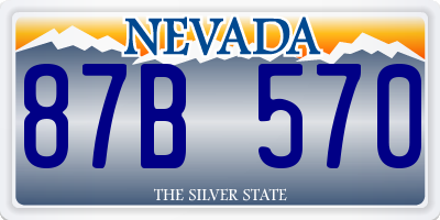 NV license plate 87B570