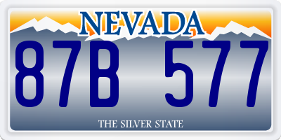 NV license plate 87B577