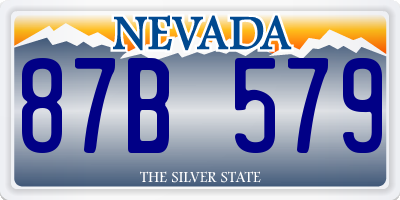 NV license plate 87B579