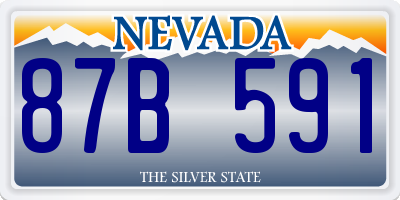 NV license plate 87B591