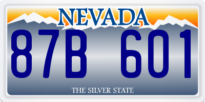 NV license plate 87B601