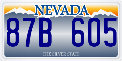 NV license plate 87B605