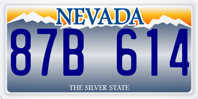 NV license plate 87B614