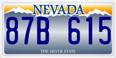 NV license plate 87B615