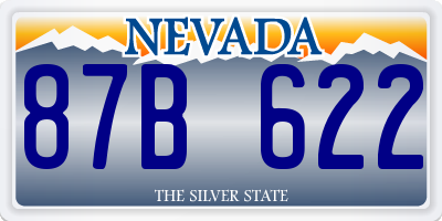 NV license plate 87B622
