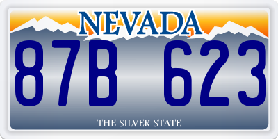 NV license plate 87B623