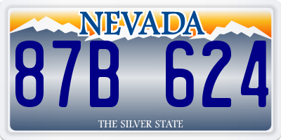 NV license plate 87B624