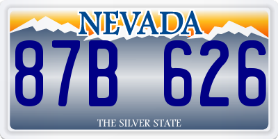 NV license plate 87B626