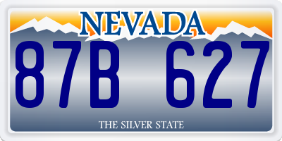 NV license plate 87B627