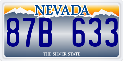 NV license plate 87B633