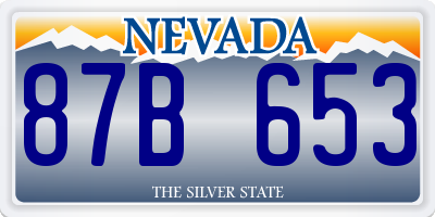NV license plate 87B653