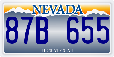 NV license plate 87B655