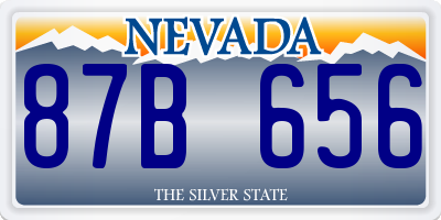 NV license plate 87B656