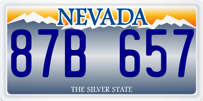 NV license plate 87B657
