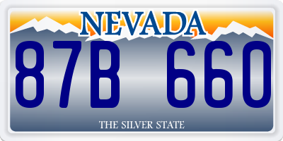 NV license plate 87B660