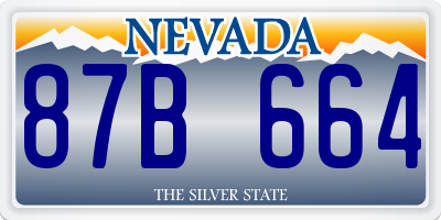 NV license plate 87B664