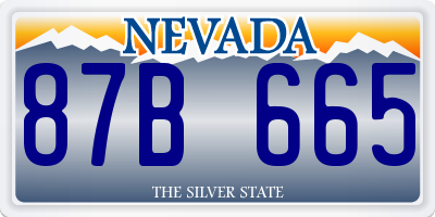 NV license plate 87B665