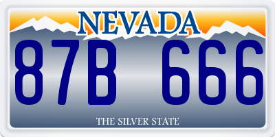 NV license plate 87B666