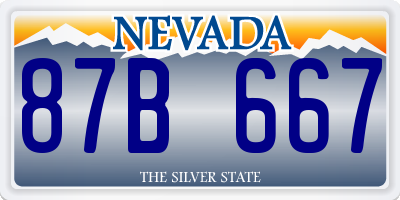 NV license plate 87B667
