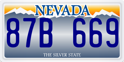 NV license plate 87B669