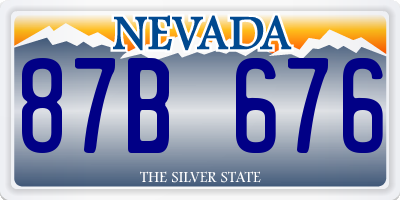 NV license plate 87B676