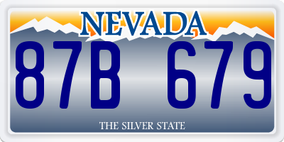 NV license plate 87B679