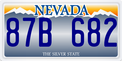 NV license plate 87B682
