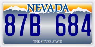 NV license plate 87B684