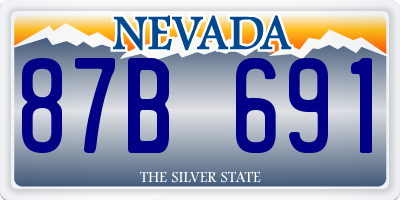 NV license plate 87B691