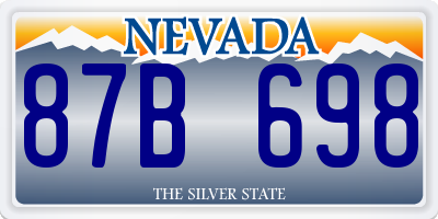 NV license plate 87B698