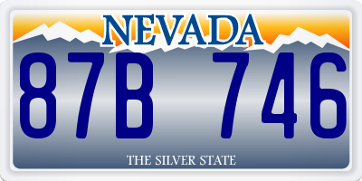 NV license plate 87B746