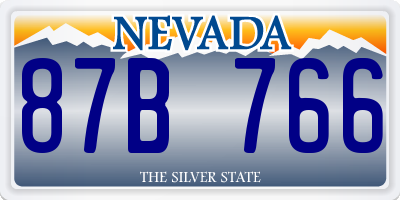 NV license plate 87B766