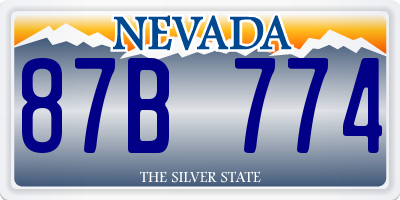 NV license plate 87B774