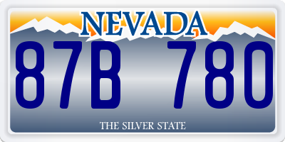 NV license plate 87B780
