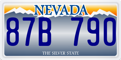 NV license plate 87B790