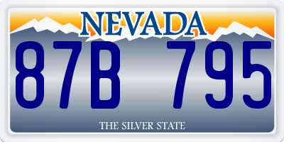NV license plate 87B795