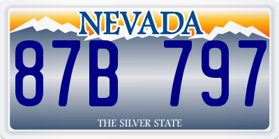 NV license plate 87B797