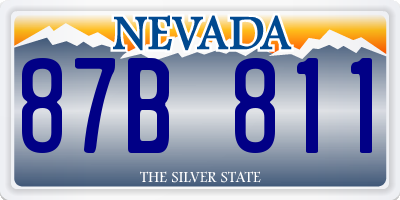 NV license plate 87B811