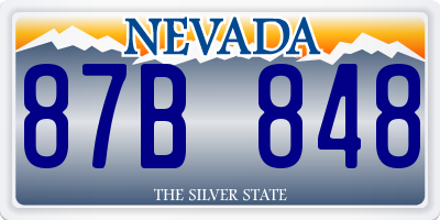 NV license plate 87B848
