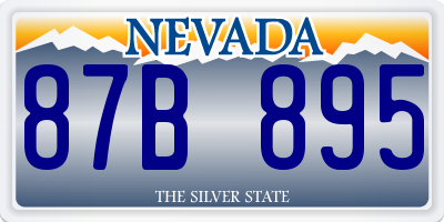 NV license plate 87B895