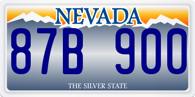 NV license plate 87B900