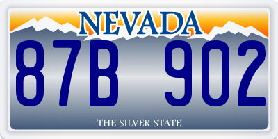 NV license plate 87B902