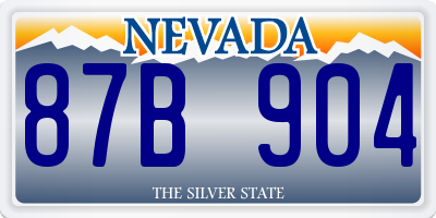 NV license plate 87B904