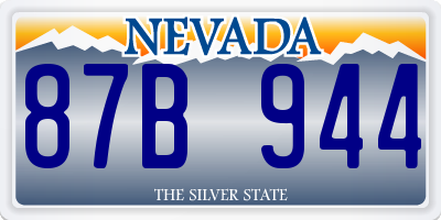 NV license plate 87B944